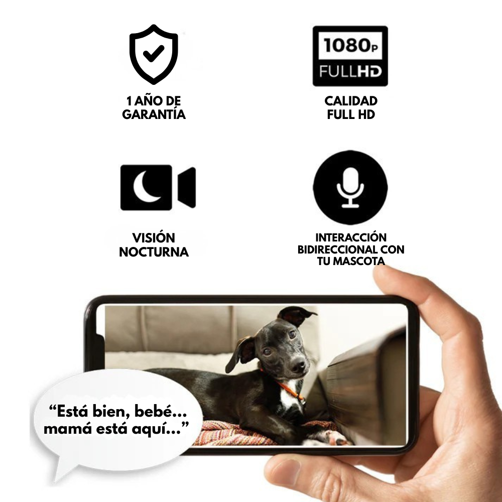 Compañero Cam 2K 3mp | Cámara con IA, Visión Nocturna y Audio 2 vías