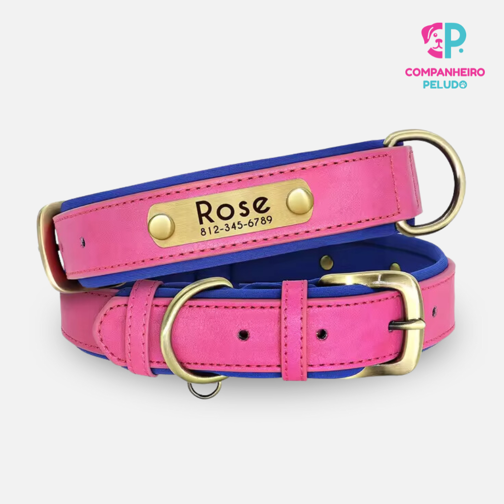 Collar de Cuero Personalizado Para Perros y Gatos – Calidad Premium
