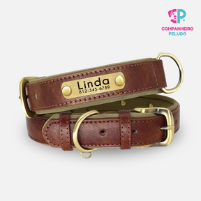 Collar de Cuero Personalizado Para Perros y Gatos – Calidad Premium